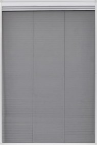 vidaXL Σήτα Παραθύρου Πλισέ με Σκίαστρο 80 x 120 εκ. Αλουμινίου