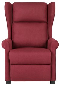 vidaXL Πολυθρόνα Μασάζ Μπορντό Υφασμάτινη