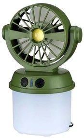 Επαναφορτιζόμενο φαναράκι LED με ανεμιστήρα &amp; ηλιακό πάνελ - 2in1 - CH-F803 - 817568-817568