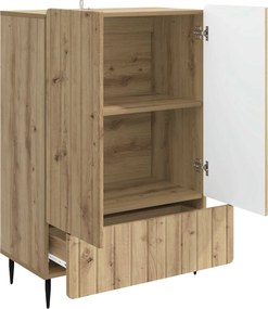 vidaXL Πλαϊνό γραφείο Artisan Δρυς 66 x 34,5 x 97 εκ.