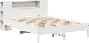 vidaXL Κρεβάτι Βιβλιοθήκη Χωρίς Στρώμα 140x200 εκ Μασίφ Ξύλο Πεύκο