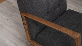 Πολυθρόνα Σκούρο Γκρι KEMER 83x69x80