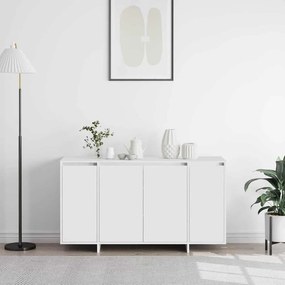 vidaXL Πλαϊνό γραφείο Λευκό 135 x 41 x 75 εκ Επεξεργασμένο ξύλο
