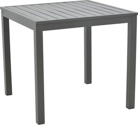 Τραπέζι Kliton pakoworld αλουμινίου ανθρακί 80x80x74εκ