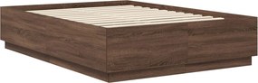 vidaXL Σκελετός Κρεβατιού Καφέ δρυς 150 x 200 cm Επεξεργασμένο Ξύλο