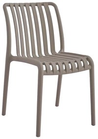 MODA Καρέκλα Στοιβαζόμενη PP - UV Protection, Απόχρωση Mocha  47x60x80cm [-Μπεζ-Tortora-Sand-Cappuccino-] [-PP - PC - ABS-] Ε3801,30