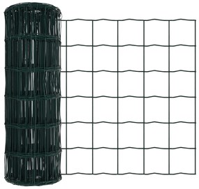 vidaXL Euro Fence με 7 Στυλώματα 0.8x10 μ Γαλβανισμένος Χάλυβας Πράσινος