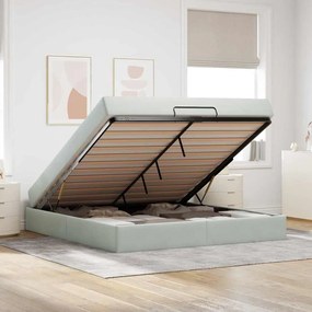 vidaXL Σκελετός Κρεβατιού Άλλο Ανοιχτό γκρι 180 x 200 cm Βελούδο