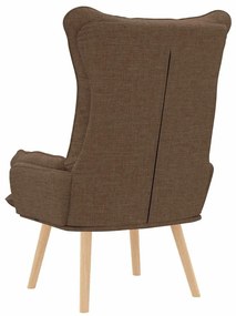vidaXL Χαλαρωτική Πολυθρόνα Καφέ 69 x 74 x 93 εκ. ύφασμα