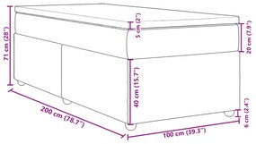 ΚΡΕΒΑΤΙ BOXSPRING ΜΕ ΣΤΡΩΜΑ ΜΠΛΕ 100 X 200 ΕΚ. ΥΦΑΣΜΑΤΙΝΟ 3285358