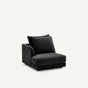 Γωνιακή πολυθρόνα σύνθεσης αριστερή, από βελούδινο σενίλ, TIBERIO