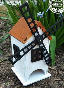 Intra απο ξύλο plywood 3mm-4mm πάχος – Ξύλινο ξύλο τσαγιού Windmill 40x45 cm INTRAVECTRY-MY557865