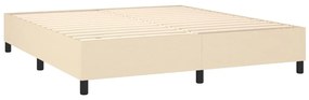 vidaXL Κρεβάτι Boxspring με Στρώμα Κρεμ 160x200 εκ. Υφασμάτινο