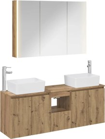 vidaXL Σετ Ντουλαπιών Μπάνιου 4 pcs Artisan Δρυς Επεξεργασμένο Ξύλο
