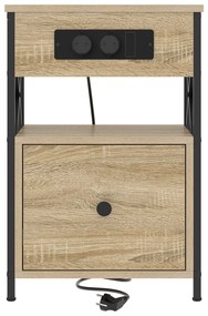 vidaXL Κομοδίνο Sonoma Δρυς 40 x 31 x 60 εκ. Επεξεργασμένο ξύλο