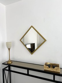 Stewehome Καθρέφτης Χρυσό Μεταλλικό Πλαίσιο 40x40 cm