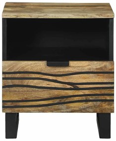 vidaXL Κομοδίνο 2 pcs Καφέ 40 x 33 x 46 εκ. Μασίφ ξύλο μάνγκο