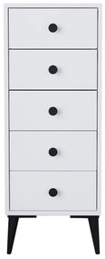 Συρταριέρα ArteLibre AMARI Λευκό Μοριοσανίδα 43x43x114cm-14870049