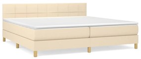 ΚΡΕΒΑΤΙ BOXSPRING ΜΕ ΣΤΡΩΜΑ ΚΡΕΜ 200X200 ΕΚ. ΥΦΑΣΜΑΤΙΝΟ 3140646