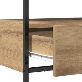 vidaXL Τραπέζι Κονσόλας με συρτάρι artisan δρυς 75 x 40 x 75 cm