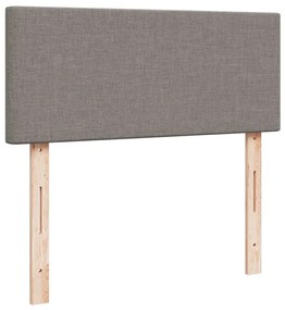 Κρεβάτι Boxspring με Στρώμα Taupe 120x200 εκ. Υφασμάτινο - Μπεζ-Γκρι