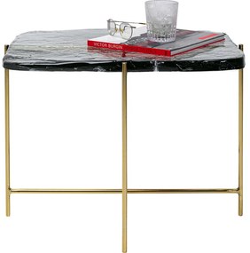 Τραπέζι Μέσης Double Ice Διάφανο-Χρυσό 63x46x46εκ - Χρυσό
