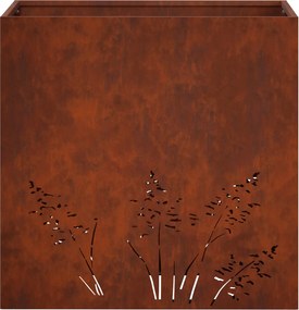 vidaXL Γλάστρα Κήπου 2 τμχ. Σκ rusty 50 x 30 x 49 εκ