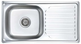 vidaXL Νεροχύτης Κουζίνας με Φίλτρο Σιφονιού και Σιφόνι Ανοξ. Ατσάλι