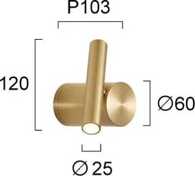 Σποτ Μονόφωτο LED Viokef Planet Gold 4292901