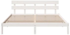 vidaXL Σκελετός Κρεβατιού Λευκό 180 x 200 cm Μασίφ ξύλο πεύκου