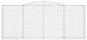 vidaXL Συρματοκιβώτια Τοξωτά 15 τεμ. 400x50x160/180 εκ. Γαλβαν. Ατσάλι