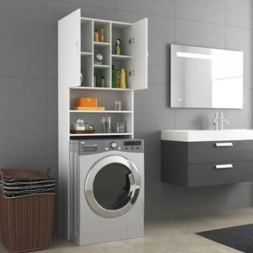 vidaXL Ντουλάπι Πλυντηρίου Λευκό 64 x 25,5 x 190 εκ.