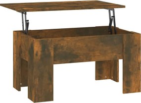 vidaXL Τραπεζάκι Σαλονιού Καπνιστή Δρυς 79x49x41 εκ. Επεξεργασμ. Ξύλο