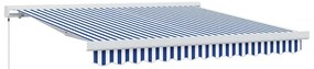 vidaXL Ρολλό Σκέπασμα Μπλε και Λευκό 300 x 250 εκ.