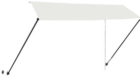 vidaXL Τέντα Συρόμενη με LED Κρεμ 350 x 150 εκ.