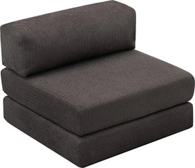 Πολυθρόνα - κρεβάτι Comfort Megapap υφασμάτινη χρώμα ανθρακί 95x95x75εκ.