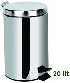 Κάδος Απορριμμάτων Extra 12-1174 20L Φ29cm 46cm Inox Gloria Ανοξείδωτο Ατσάλι