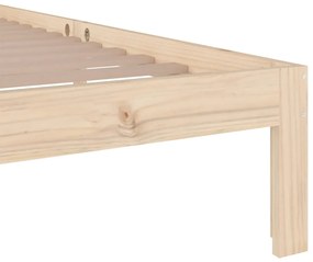 vidaXL Πλαίσιο Κρεβατιού 75 x 190 εκ. από Μασίφ Ξύλο Small Single