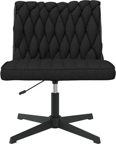 vidaXL Καρέκλα Γραφείου Περιστρεφόμενη Μαύρη Υφασμάτινη