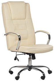 Καρέκλα γραφείου Berwyn 861, Beige, 127x53x73cm, 19 kg, Με ρόδες, Με μπράτσα, Μηχανισμός καρέκλας: Κλίση | Epipla1.gr
