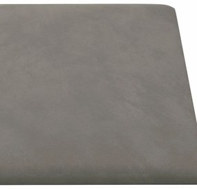 vidaXL Πάνελ Τοίχου 12 τεμ. Ανοιχτό Γκρι 30x30 εκ. 1,08 μ² Βελούδο
