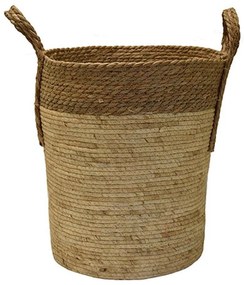 Καλάθι Ψάθινο 00.06.67555 Φ40x46cm Natural-Brown Mat