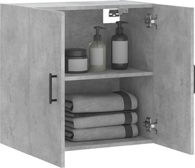 vidaXL Ντουλάπι Τοίχου Γκρι Σκυροδέματος 60x31x60 εκ. Επεξεργ. Ξύλο