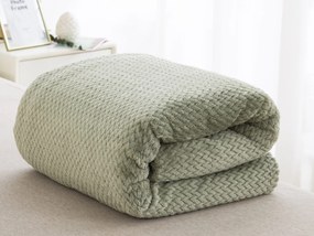 ΥΠΕΡΔΙΠΛΗ ΚΟΥΒΕΡΤΑ 220x240cm LIOLIOS - FLEECE GREEN