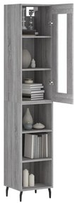 vidaXL Μπουφές Sonoma Γκρι 34,5 x 34 x 180 εκ. από Επεξεργασμένο Ξύλο