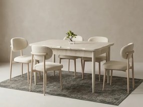Ανοιγόμενη τραπεζαρία Λευκό 80x130 cm