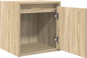 vidaXL Κομοδίνα Επιτοίχια Sonoma Δρυς 38x34x40 εκ.