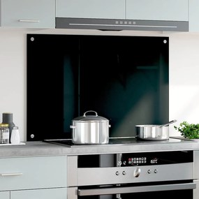 vidaXL Πλάτη Κουζίνας Μαύρη 90 x 60 εκ. από Ψημένο Γυαλί