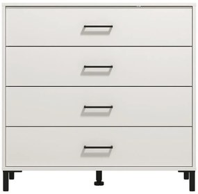 Κομότα - Συρταριέρα Vienne  4F Λευκό 93x40x90 εκ. 93x40x90 εκ.