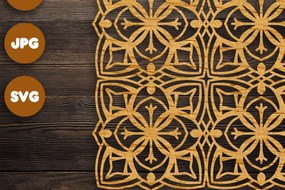 Σετ των 2 Intra απο ξύλο plywood 3mm-4mm πάχος 3D Mandala για Cricut Δίασταση 30x30 cm INTRAFABR-71606673